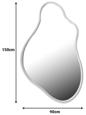 Καθρέπτης Decorde Inart Ξύλο σε Λευκή Απόχρωση 90x3.5x150εκ