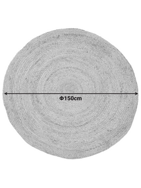 Χαλί Solon Inart Μπεζ Γιούτα  Φ150x1εκ