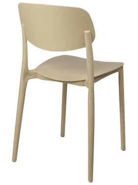 Καρέκλα Berdian Pakoworld Στοιβαζόμενη pp σε Cappuccino Απόχρωση 38x49x79εκ
