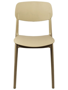 Καρέκλα Berdian Pakoworld Στοιβαζόμενη pp σε Cappuccino Απόχρωση 38x49x79εκ