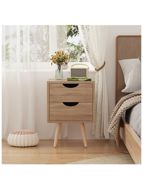 Κομοδίνο Selma Pakoworld σε Φυσική Απόχρωση 29.7x29.7x45εκ