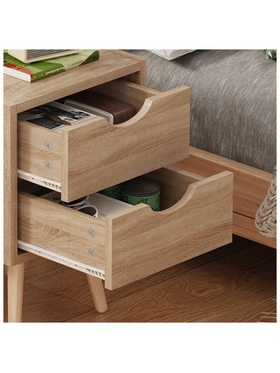 Κομοδίνο Selma Pakoworld σε Φυσική Απόχρωση 29.7x29.7x45εκ