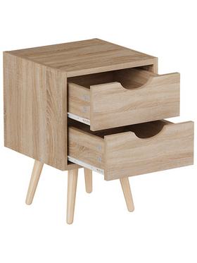 Κομοδίνο Selma Pakoworld σε Φυσική Απόχρωση 29.7x29.7x45εκ