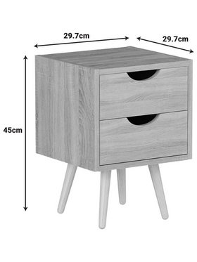 Κομοδίνο Selma Pakoworld σε Φυσική Απόχρωση 29.7x29.7x45εκ