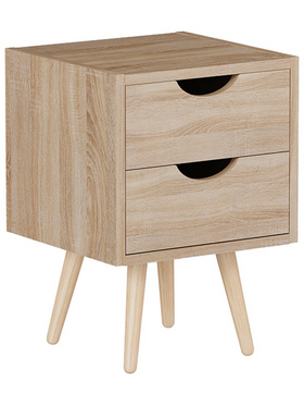 Κομοδίνο Selma Pakoworld σε Φυσική Απόχρωση 29.7x29.7x45εκ