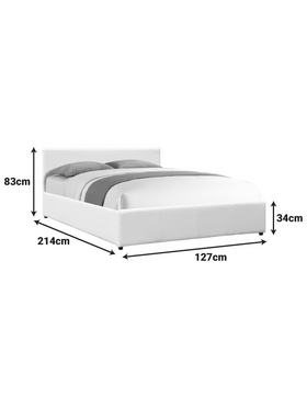 Κρεβάτι Dellia Pakoworld με Αποθηκευτικό Χώρο pu Μαύρο 150x200εκ