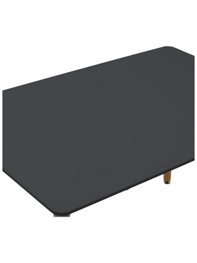 Τραπεζαρία Natali-Noor Pakoworld σετ 5τεμ  mdf Μαύρο-Πόδια Φυσικό 120x80x76εκ