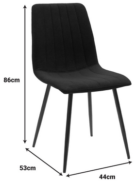 Τραπεζαρία Natali-Noor Pakoworld σετ 5τεμ  mdf Μαύρο-Πόδια Φυσικό 120x80x76εκ