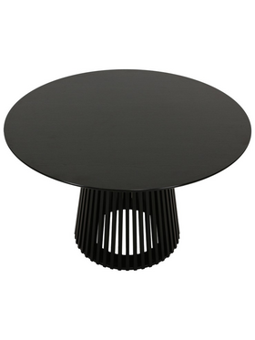 Τραπέζι Domonic Pakoworld mdf σε Μαύρη Απόχρωση Φ120x75εκ Τραπέζι Domonic Pakoworld mdf σε Μαύρη Απόχρωση Φ120x75εκ