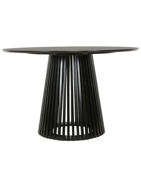 Τραπέζι Domonic Pakoworld mdf σε Μαύρη Απόχρωση Φ120x75εκ Τραπέζι Domonic Pakoworld mdf σε Μαύρη Απόχρωση Φ120x75εκ