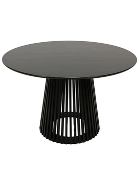 Τραπέζι Domonic Pakoworld mdf σε Μαύρη Απόχρωση Φ120x75εκ Τραπέζι Domonic Pakoworld mdf σε Μαύρη Απόχρωση Φ120x75εκ