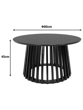 Τραπέζι Σαλονιού Domonic Pakoworld mdf σε Μαύρη Απόχρωση Φ80x45εκ Τραπέζι Σαλονιού Domonic Pakoworld mdf σε Μαύρη Απόχρωση Φ80x45εκ
