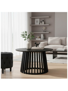 Τραπέζι Σαλονιού Domonic Pakoworld mdf σε Μαύρη Απόχρωση Φ80x45εκ Τραπέζι Σαλονιού Domonic Pakoworld mdf σε Μαύρη Απόχρωση Φ80x45εκ