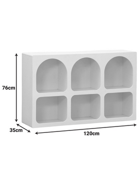 Μπουφές Emersi Pakoworld με Ράφια mdf σε Λευκή Απόχρωση 120x35x76εκ Μπουφές Emersi Pakoworld με Ράφια mdf σε Λευκή Απόχρωση 120x35x76εκ