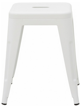 Σκαμπό Utopia Pakoworld Μέταλλο σε Λευκή ματ Απόχρωση 30x30x45εκ