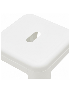 Σκαμπό Utopia Pakoworld Μέταλλο σε Λευκή ματ Απόχρωση 30x30x45εκ