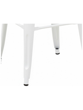 Σκαμπό Utopia Pakoworld Μέταλλο σε Λευκή ματ Απόχρωση 30x30x45εκ