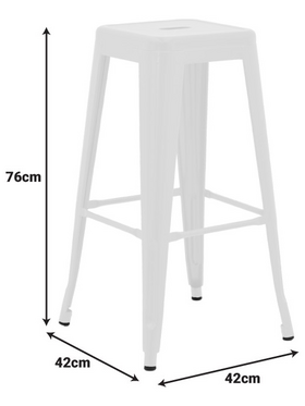 Σκαμπό Μπαρ Utopia Pakoworld Μέταλλο σε Λευκή ματ Απόχρωση 42x42x76εκ Σκαμπό Μπαρ Utopia Pakoworld Μέταλλο σε Λευκή ματ Απόχρωση 42x42x76εκ