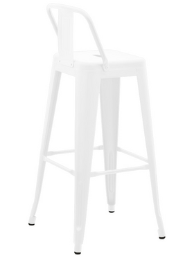 Σκαμπό Μπαρ με Πλάτη Utopia Pakoworld Μέταλλο σε Λευκή ματ Απόχρωση 42x42x97εκ Σκαμπό Μπαρ με Πλάτη Utopia Pakoworld Μέταλλο σε Λευκή ματ Απόχρωση 42x42x97εκ