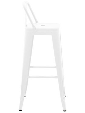 Σκαμπό Μπαρ με Πλάτη Utopia Pakoworld Μέταλλο σε Λευκή ματ Απόχρωση 42x42x97εκ Σκαμπό Μπαρ με Πλάτη Utopia Pakoworld Μέταλλο σε Λευκή ματ Απόχρωση 42x42x97εκ