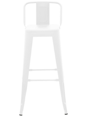 Σκαμπό Μπαρ με Πλάτη Utopia Pakoworld Μέταλλο σε Λευκή ματ Απόχρωση 42x42x97εκ Σκαμπό Μπαρ με Πλάτη Utopia Pakoworld Μέταλλο σε Λευκή ματ Απόχρωση 42x42x97εκ