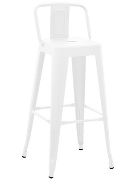 Σκαμπό Μπαρ με Πλάτη Utopia Pakoworld Μέταλλο σε Λευκή ματ Απόχρωση 42x42x97εκ Σκαμπό Μπαρ με Πλάτη Utopia Pakoworld Μέταλλο σε Λευκή ματ Απόχρωση 42x42x97εκ
