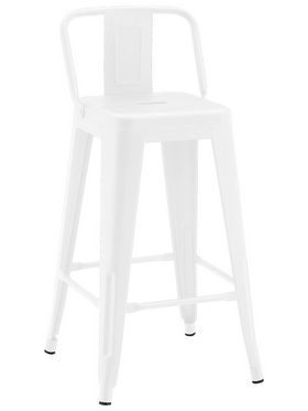 Σκαμπό Μπαρ Μεσαίου Ύψους με Πλάτη Utopia Pakoworld Μέταλλο σε Λευκή ματ Απόχρωση 42x42x86εκ Σκαμπό Μπαρ Μεσαίου Ύψους με Πλάτη Utopia Pakoworld Μέταλλο σε Λευκή ματ Απόχρωση 42x42x86εκ