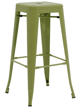 Σκαμπό Μπαρ Utopia Pakoworld Μέταλλο σε Λαδί Απόχρωση 42x42x76εκ