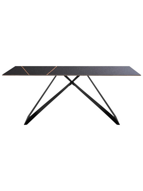 Τραπέζι Meja Pakoworld Sintered Stone Μαύρο Μαρμάρου -Μεταλλικά Πόδια 180x90x76εκ Τραπέζι Meja Pakoworld Sintered Stone Μαύρο Μαρμάρου -Μεταλλικά Πόδια 180x90x76εκ