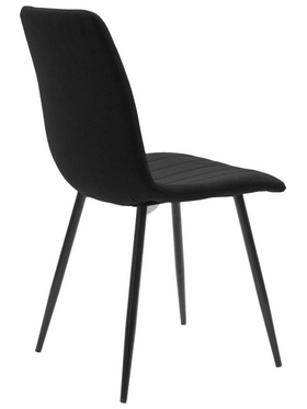 Καρέκλα Noor Pakoworld Μαύρο Ύφασμα και Μεταλλικό Πόδι 44x53x86εκ