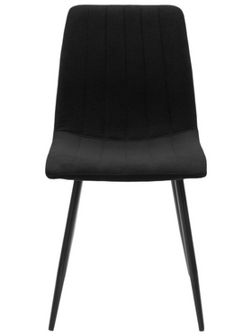 Καρέκλα Noor Pakoworld Μαύρο Ύφασμα και Μεταλλικό Πόδι 44x53x86εκ