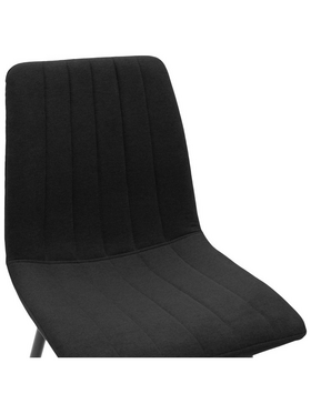 Καρέκλα Noor Pakoworld Μαύρο Ύφασμα και Μεταλλικό Πόδι 44x53x86εκ
