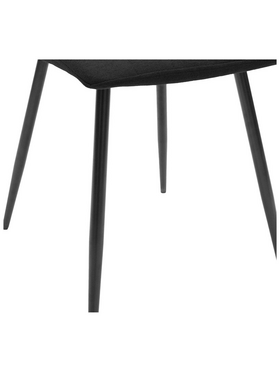 Καρέκλα Noor Pakoworld Μαύρο Ύφασμα και Μεταλλικό Πόδι 44x53x86εκ