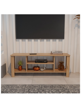 Έπιπλο Τηλεόρασης Seref Pakoworld σε oak Απόχρωση 120x30x47εκ