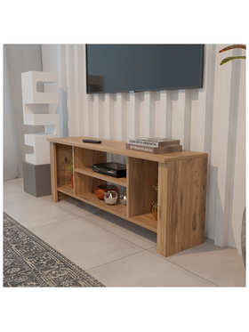 Έπιπλο Τηλεόρασης Seref Pakoworld σε oak Απόχρωση 120x30x47εκ Έπιπλο Τηλεόρασης Seref Pakoworld σε oak Απόχρωση 120x30x47εκ