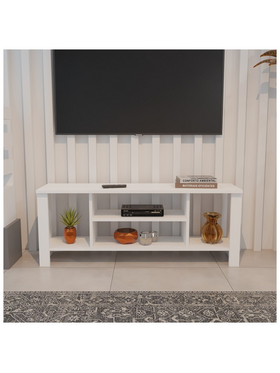 Έπιπλο Τηλεόρασης Seref Pakoworld σε Λευκή Απόχρωση 120x30x47εκ Έπιπλο Τηλεόρασης Seref Pakoworld σε Λευκή Απόχρωση 120x30x47εκ