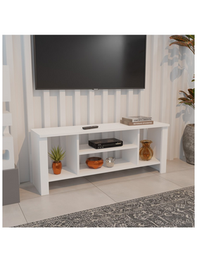 Έπιπλο Τηλεόρασης Seref Pakoworld σε Λευκή Απόχρωση 120x30x47εκ Έπιπλο Τηλεόρασης Seref Pakoworld σε Λευκή Απόχρωση 120x30x47εκ