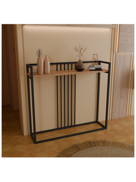 Κονσόλα Convida Pakoworld oak με Μαύρο Μεταλλικό Σκελετό 100x25x90εκ Κονσόλα Convida Pakoworld oak με Μαύρο Μεταλλικό Σκελετό 100x25x90εκ