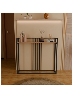 Κονσόλα Convida Pakoworld oak με Μαύρο Μεταλλικό Σκελετό 100x25x90εκ Κονσόλα Convida Pakoworld oak με Μαύρο Μεταλλικό Σκελετό 100x25x90εκ