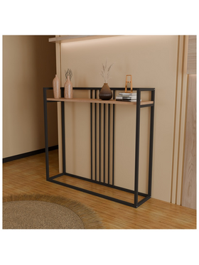 Κονσόλα Convida Pakoworld oak με Μαύρο Μεταλλικό Σκελετό 100x25x90εκ Κονσόλα Convida Pakoworld oak με Μαύρο Μεταλλικό Σκελετό 100x25x90εκ