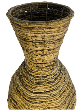 Διακοσμητικό Βάζο Lerpon Inart Banana Rope σε Φυσική Απόχρωση Φ40x100εκ