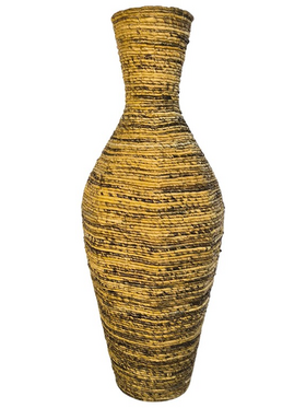 Διακοσμητικό Βάζο Lerpon Inart Banana Rope σε Φυσική Απόχρωση Φ40x100εκ