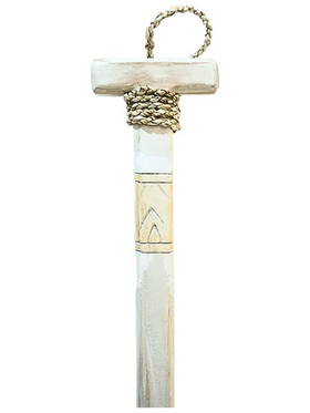 Διακοσμητικό Τοίχου Κουπί Boon Inart Μαόνι Ξύλο σε Λευκή-Φυσική Απόχρωση 20x3x120εκ