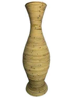 Βάζο Virnia Inart pe Rattan σε Φυσική Απόχρωση Φ40x70εκ