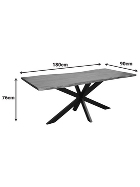 Τραπέζι Lenoua Pakoworld Μασίφ Ξύλο Ακακίας Πάχους 3.7-4εκ σε Καρυδί Απόχρωση με Μαύρα Μεταλλικά Πόδια 180x90x76εκ Τραπέζι Lenoua Pakoworld Μασίφ Ξύλο Ακακίας Πάχους 3.7-4εκ σε Καρυδί Απόχρωση με Μαύρα Μεταλλικά Πόδια 180x90x76εκ