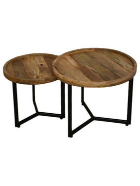 Τραπέζι Σαλονιού Kelly Pakoworld σετ 2τεμ Pakoworld Mango Ξύλο σε Φυσική-Μαύρη Απόχρωση Τραπέζι Σαλονιού Kelly Pakoworld σετ 2τεμ Pakoworld Mango Ξύλο σε Φυσική-Μαύρη Απόχρωση