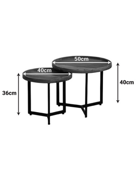 Τραπέζι Σαλονιού Kelly Pakoworld σετ 2τεμ Pakoworld Mango Ξύλο σε Φυσική-Μαύρη Απόχρωση Τραπέζι Σαλονιού Kelly Pakoworld σετ 2τεμ Pakoworld Mango Ξύλο σε Φυσική-Μαύρη Απόχρωση