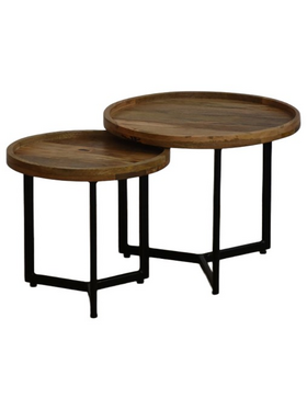 Τραπέζι Σαλονιού Kelly Pakoworld σετ 2τεμ Pakoworld Mango Ξύλο σε Φυσική-Μαύρη Απόχρωση Τραπέζι Σαλονιού Kelly Pakoworld σετ 2τεμ Pakoworld Mango Ξύλο σε Φυσική-Μαύρη Απόχρωση