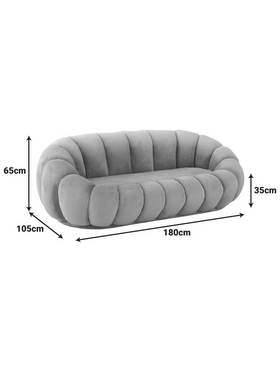 Καναπές Embrace Pakoworld Βελούδο σε Μπεζ  Απόχρωση 180x105x65εκ Καναπές Embrace Pakoworld Βελούδο σε Μπεζ  Απόχρωση 180x105x65εκ