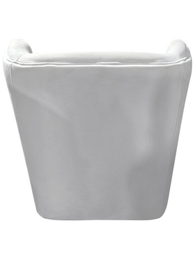 Πολυθρόνα Regalo Pakoworld Βελούδο σε Λευκή Απόχρωση 75x88x85εκ